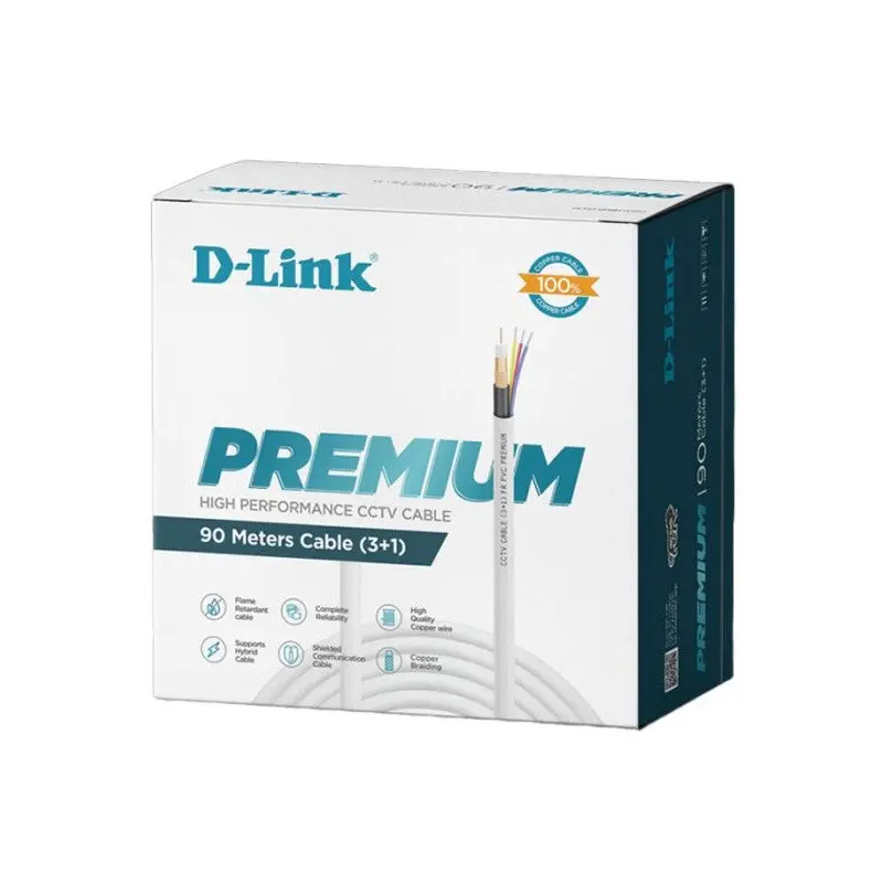 BOBINE CABLE COAXIAL KX6+DC 100M D-LINK