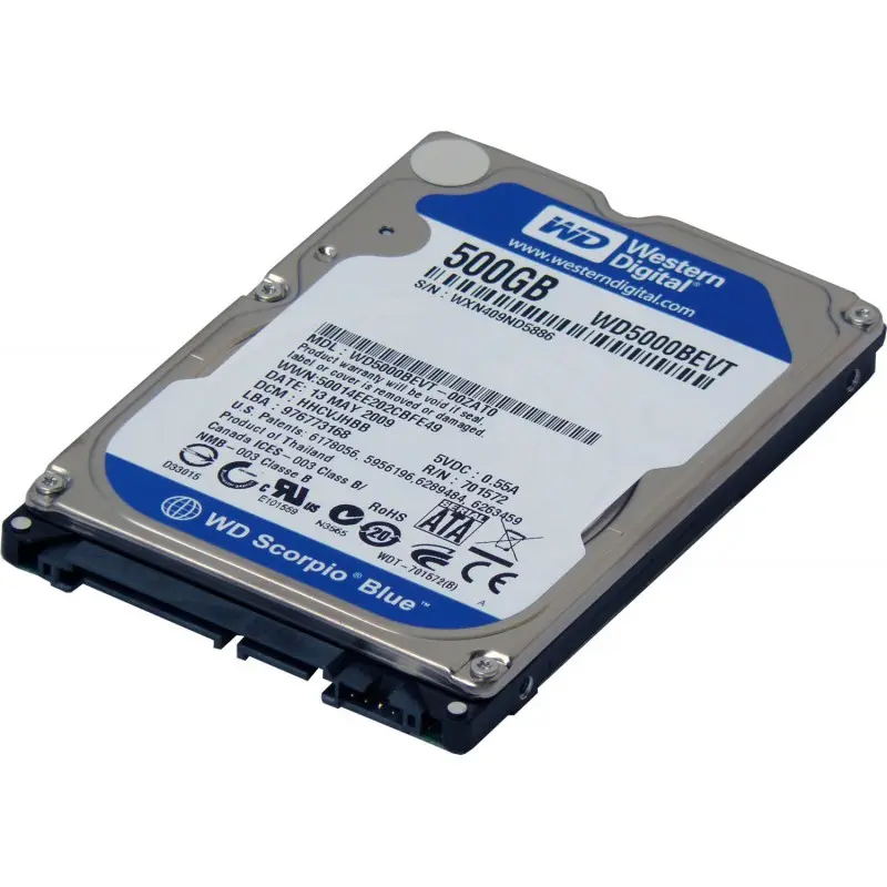 DISQUE DUR 2.5" 500GO