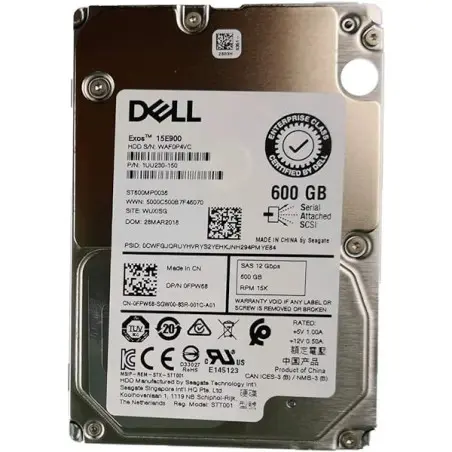 Disque dur pour Serveurs Dell ST3600057SS 600GB 15K
