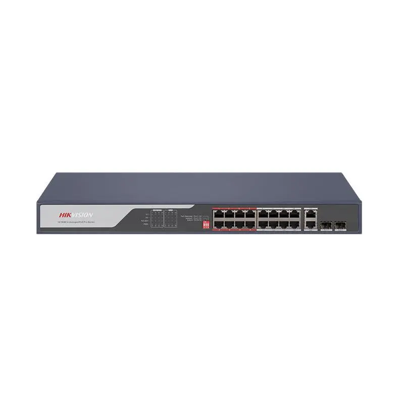 SWITCH HIKVISION 16 Port Poe Fast Ethernet / 2 Gigabit Port
