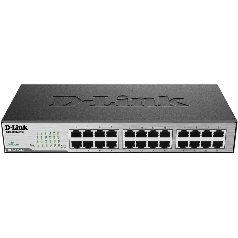 SWITCH D-LINK 24 PORTS RACKABLE 10/100MBPS DES-1024D/E