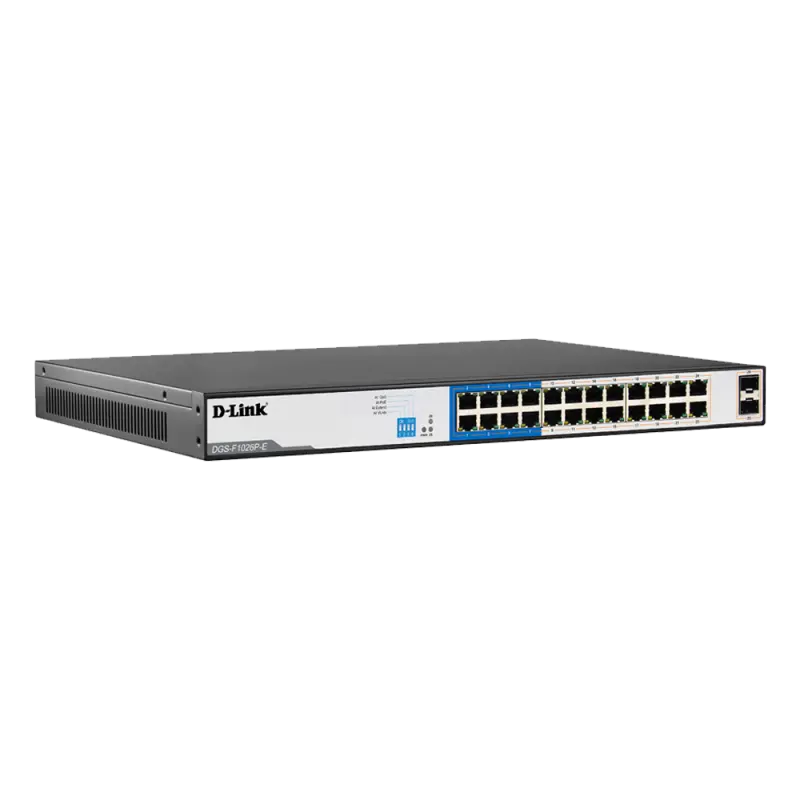 SWITCH D-LINK DGS-F1026P-E / 24 PORTS / ETHERNET GIGABIT + 2 PORTS SFP