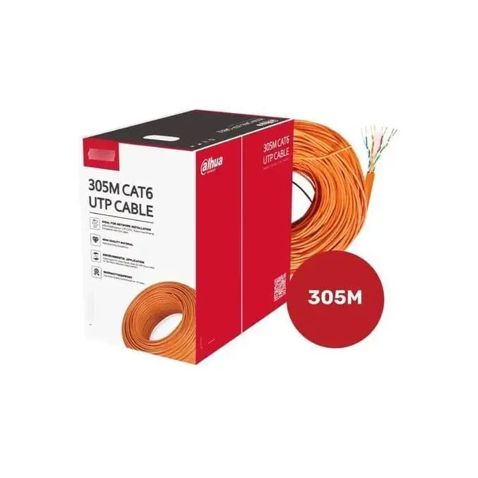 BOBINE CABLE RESEAUX (305M) DAHUA UTP CAT6 1M