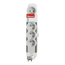 MULTIPRISE LEGRAND 5 PRISES 2P+T 16A 3680W 3m - blanc et gris clair