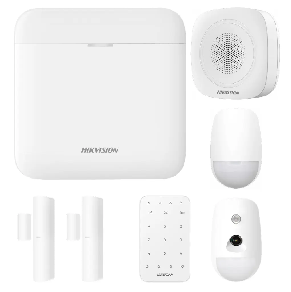 KIT ALARME HIKVISION HYBRIDE 8 ZONES AX PRO