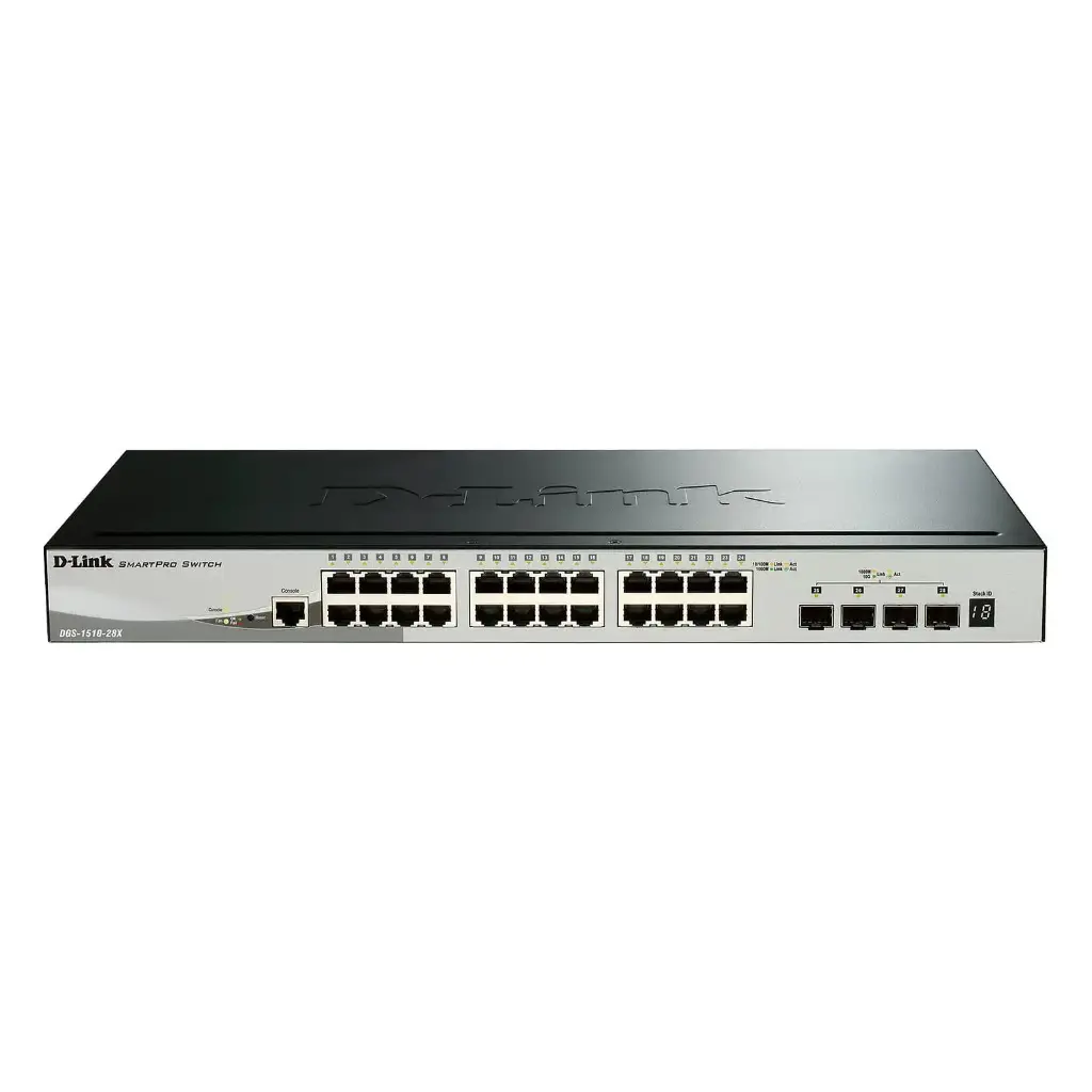 SWITCH D-Link  24-Port Gigabit Stackable Smart Managed Switch AVEC 4 SFP+ 10G