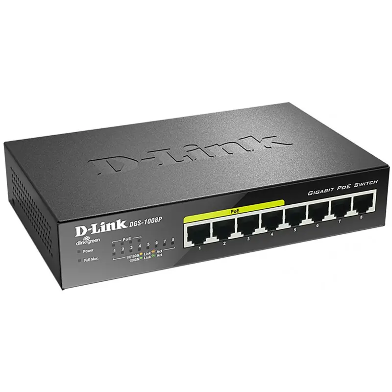 SWITCH D-LINK 8PORTS GIGABIT POE