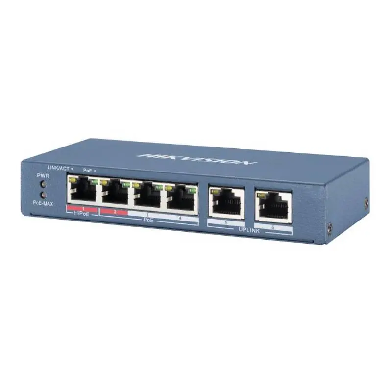 Switch HIKVISION DS-3E0106HP-E 6 ports HI-PoE 10/100 Mbps