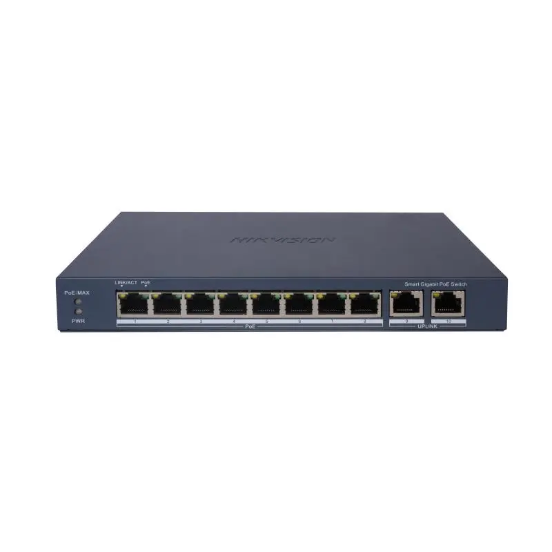 Switch HIKVISION DS-3E1510P-EI 8 Port Gigabit Smart POE-2 × port RJ45 Gigabit UpLink
