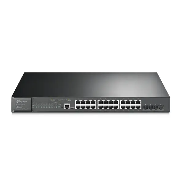 Switch TP-Link JetStream Managed 24-Port Gigabit and 4-Port 10GE SFP+ L2+ with 24-Port PoE+