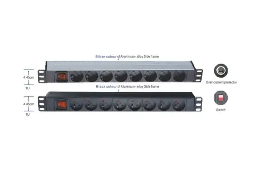 [WT-2260A-FR] MULTIPRISE 8X 2P+T RACCABLE