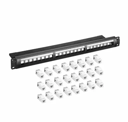 PANNEAU DE BRASSAGE UTP6 24PORTS+24 NOYAU