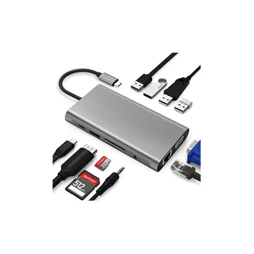 [TYPEC-11EN1]  Convertisseur TYPE C Vers HDTV 11en1