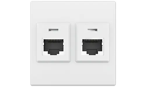 [PLASTRON DOUBLE] PLASTRON RJ45 KEYSTONE DOUBLE