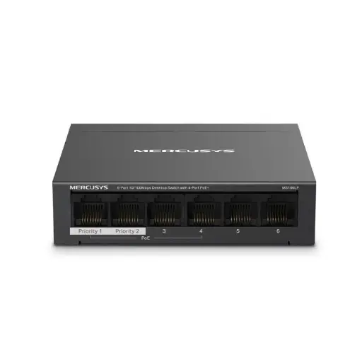 [MS106LP] SWITCH MERCUSYS MS106LP 6 PORTS 10/100MBPS/AVEC 4 PORTS PoE+