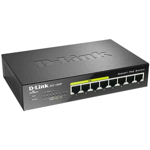 [DGS-1008P/E] SWITCH D-LINK 8PORTS GIGABIT POE