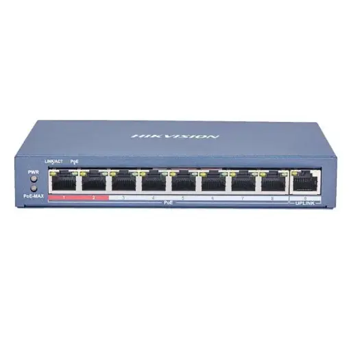 [DS-3E0109P-E-C] Switch HIKVISION DS-3E0109P-E-C 8 Ports Poe Fast Ethernet 10/100 Mbps