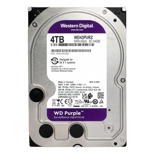 [WD40PURZ] Disque Dur Interne De Surveillance 3.5" Western Digital 4To 